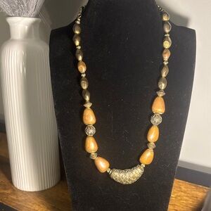 VCLM tm Brass and Beaded necklace.Necklace